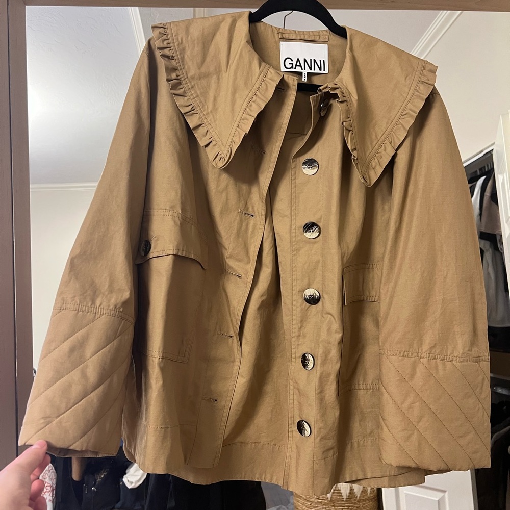 Brown Ganni Quilted Jacket